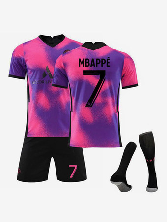 Number 7 Mbappé Men's Jersey 3 Pieces Short Sleeves For Adults and Kids