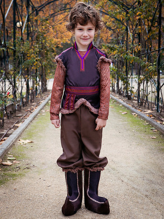 子供用ハロウィンコスチューム コーヒーブラウン ハロウィンセット 大人用ポリエステル繊維 ポリエステルトップパンツ