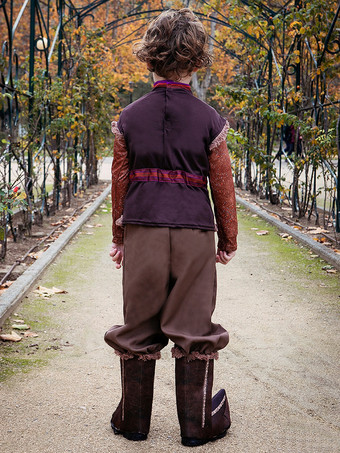 子供用ハロウィンコスチューム コーヒーブラウン ハロウィンセット 大人用ポリエステル繊維 ポリエステルトップパンツ