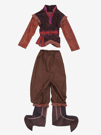 子供用ハロウィンコスチューム コーヒーブラウン ハロウィンセット 大人用ポリエステル繊維 ポリエステルトップパンツ