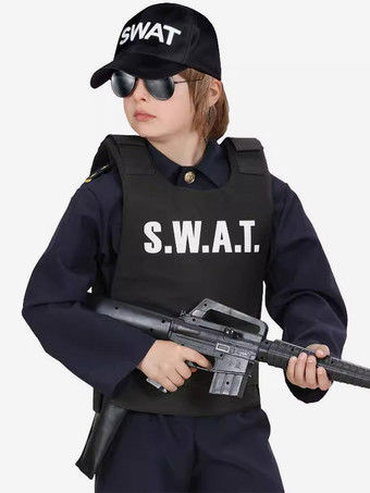 子供用ハロウィンコスチューム ブラックハロウィンセット 子供用ポリエステル ウエストコート アクセサリー