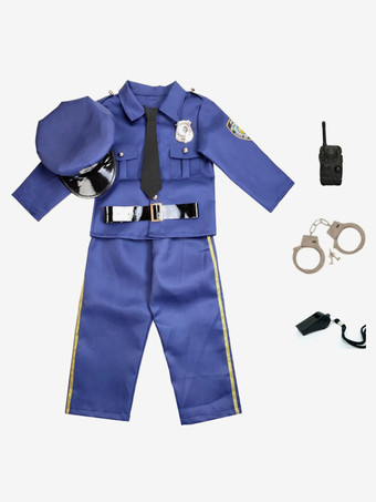 ブルー 子供用ハロウィンコスチューム ブルーハロウィンセット 子供用ポリエステルオーバーコートアクセサリー