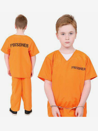 子供用ハロウィンコスチューム オレンジハロウィンポリエステルセット 子供用トップパンツ