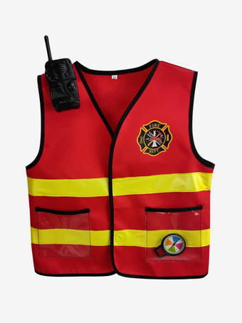 子供用ハロウィンコスチューム レッドハロウィンセット 子供用ポリエステルアクセサリー ウエストコート