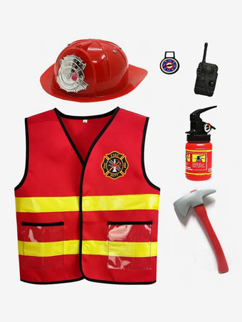 レッド 子供用ハロウィンコスチューム レッドハロウィンセット 子供用ポリエステルアクセサリー ウエストコート