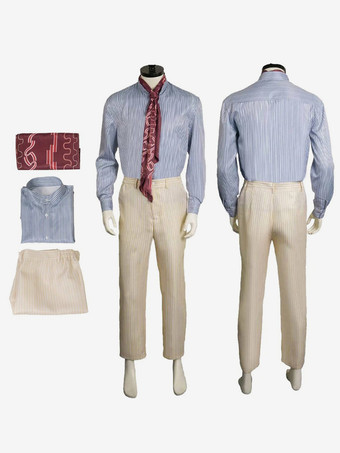 レッド ヴィンテージ セット レトロ ポリエステル 長袖 男性用レトロコスチューム バーガンディ