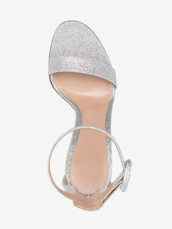 レディースヒールサンダル ラウンドトゥ スティレットヒールサンダル PUレザー