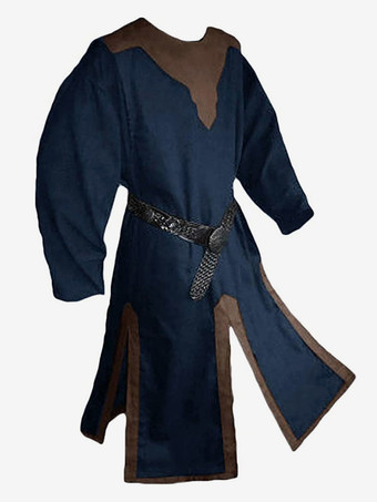 ブラウン 男性用黒のヴィンテージ レトロ 長袖 ポリエステル オーバーコート レトロコスチューム バーガンディ