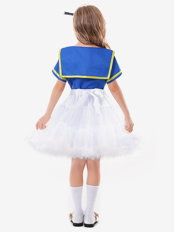 子供用ハロウィンコスチューム ブルー ハロウィン ポリエステル繊維 ポリエステルセット 子供用スカート トップ