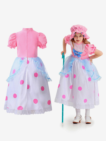 Kids Halloween Costumes Pink Halloween Polyester Fiber Polyester Dress Kid's Dress