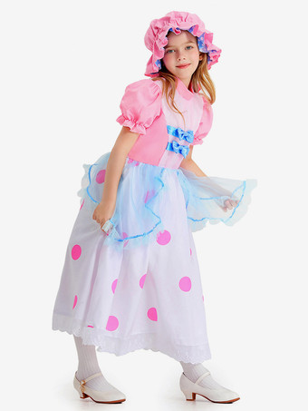 Kids Halloween Costumes Pink Halloween Polyester Fiber Polyester Dress Kid's Dress