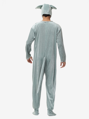 着ぐるみパジャマ ワンジー 漫画 大人用 ライトグレー ポリエステル 帽子 ジャンプスーツ 着ぐるみ コスチューム