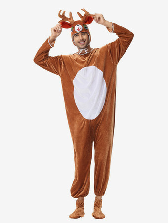 着ぐるみパジャマ ワンジー 動物 大人用 ピンク ポリエステル ジャンプスーツ 帽子 着ぐるみ コスチューム