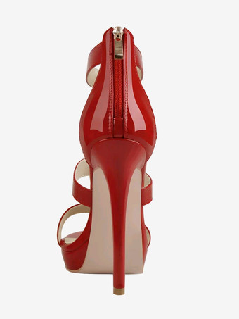 レディースヒールサンダル ブラック オープントゥ スティレットヒール ストラップ セクシーサンダル