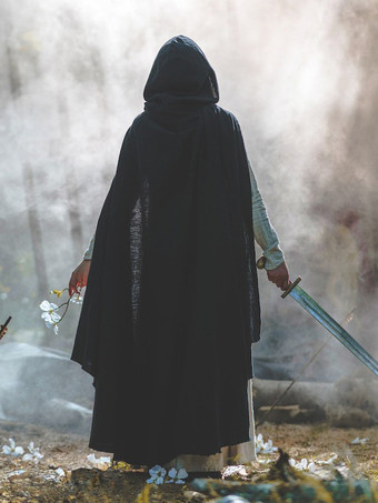 ブラック ハンターグリーン ヴィンテージ レトロ ポリエステル 男性用レトロコスチューム