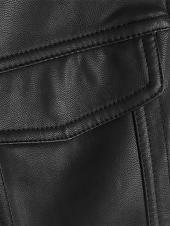 男性用ブラック ヴィンテージ トップ レトロ ノースリーブ PU レザー トップ レトロ コスチューム