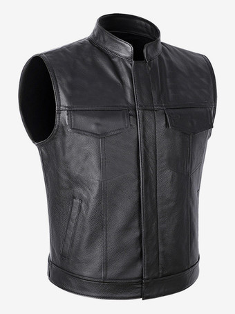 男性用ブラック ヴィンテージトップ レトロ ポリエステル ノースリーブ レトロコスチューム