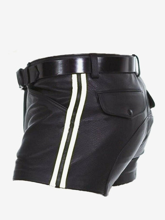 ホワイト 男性用ブラック ヴィンテージ スキニー レトロ PU レザー レトロ コスチューム