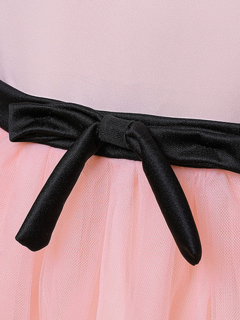 白いフラワーガールドレス 特別な日のためのドレス ホワイトチュール ノースリーブ ジュエルネック フラワーガールドレス