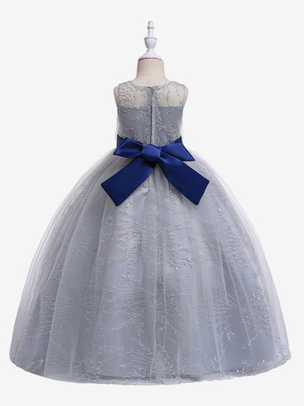 白いフラワーガールドレス 特別な日のためのドレス 赤いレースのノースリーブのジュエルネックのフラワーガールドレス