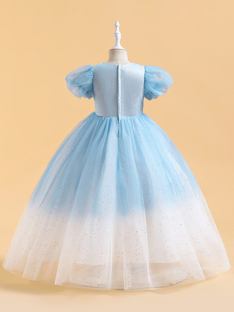 ホワイトフラワーガールドレス 特別な日のドレス ピンクのスパンコール半袖ジュエルネックフラワーガールドレス