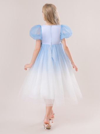 ホワイトフラワーガールドレス 特別な日のドレス ピンクのスパンコール半袖ジュエルネックフラワーガールドレス