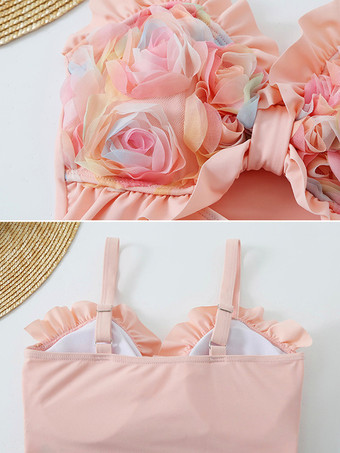 スイートロリータ衣装 ライトスカイブルー フリル 花柄 ノースリーブ ジャンプスーツ