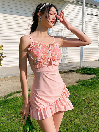 スイートロリータ衣装 ライトスカイブルー フリル 花柄 ノースリーブ ジャンプスーツ