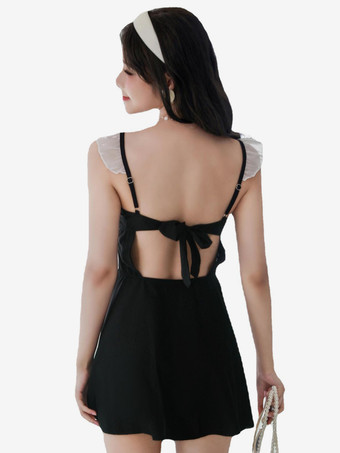 スイートロリータ衣装 ピンクの花 フリル ノースリーブ パンツドレス