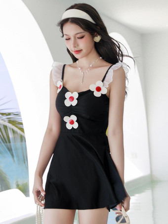 スイートロリータ衣装 ピンクの花 フリル ノースリーブ パンツドレス