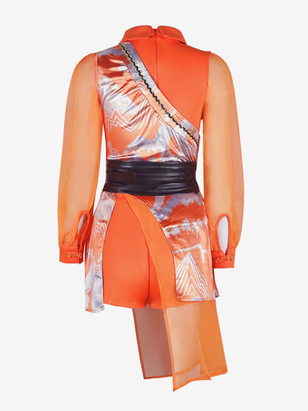 ジャズダンスコスチューム レディース ライクラ スパンデックス パンツ オーバーコート トップ ダンスウェア