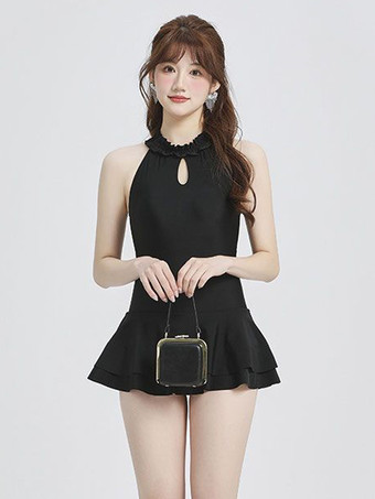 スイートロリータ衣装 ブラックフリル ノースリーブジャンプスーツ