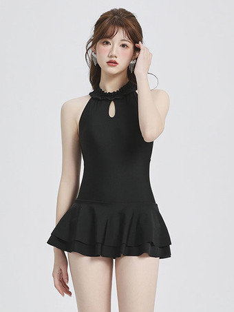 スイートロリータ衣装 ブラックフリル ノースリーブジャンプスーツ