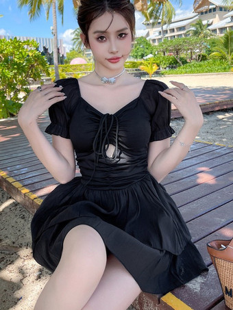 スイートロリータ衣装 ホワイトリボン フリル 半袖 ジャンプスーツ