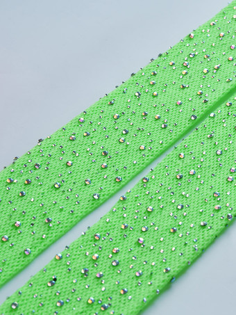 グラスグリーンナイロンストッキング ラインストーン セクシー ナイトアウト クラブ パンスト