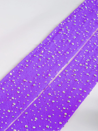 パープル ナイロンストッキング ラインストーン セクシー ナイトアウト クラブ パンスト