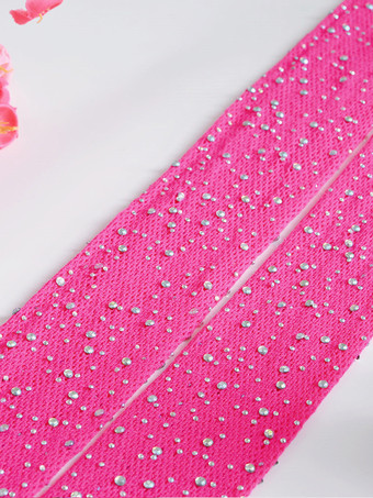 ローズレッドナイロンストッキング ラインストーン セクシー ナイトアウト クラブ パンスト