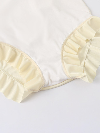 スイートロリータ衣装 エクリュホワイトフリル長袖ジャンプスーツ