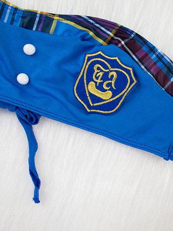 セクシーな女子高生コスチューム ミニスカート クラバット ブラ Tバック 3点セット