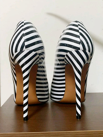 レディース ハイヒール ロートップ パンプス スティレットヒール PUレザー