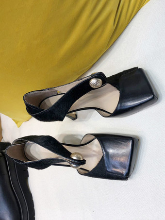 レディース ハイヒール ヴィンテージシューズ パンプス スティレットヒール ホースヘア