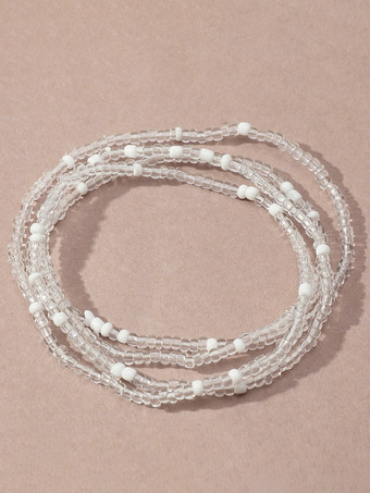 ボヘミアン アンクレット コルフル ビーズ レイヤード ビキニ アンクル ブレスレット