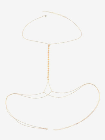 ボディチェーン コンク レイヤード ビキニ 水着 ビーチ バケーション ボディチェーン