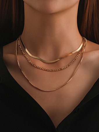 ネックレス マルチレイヤー ヒップホップ ブライトチェーン 衣類 ギフトネックレス