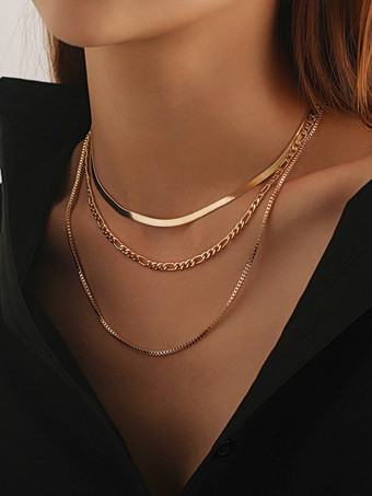 ネックレス マルチレイヤー ヒップホップ ブライトチェーン 衣類 ギフトネックレス