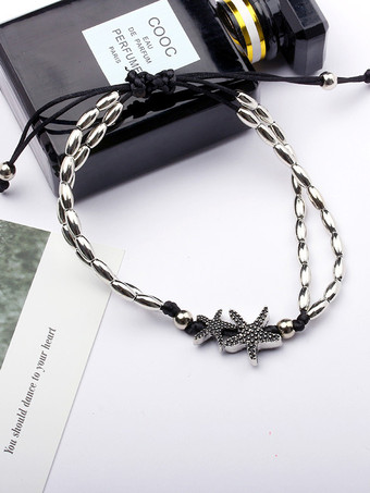 アンクレット ビーズ ヒトデ シンプル シック 万能 アンクル ブレスレット