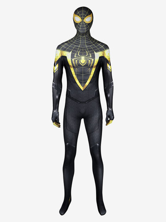 ブラックゴールドスパイダーマン マイルズ モラレス アップタウン プライド コスプレ スーツ