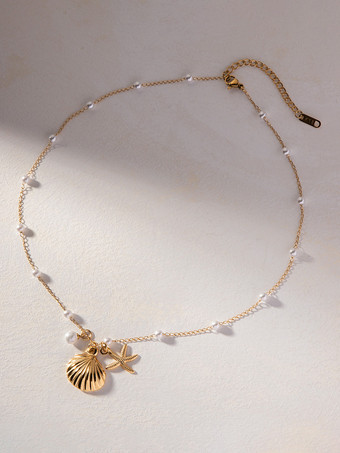 ネックレス パール シェル ヒトデ ビキニ バケーション シック ネックレス