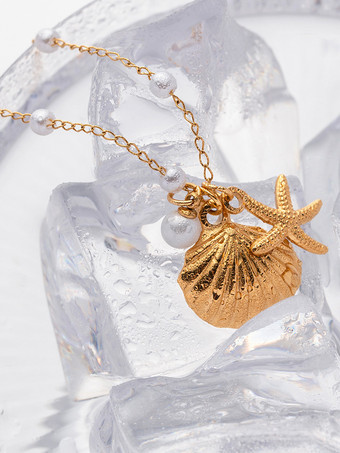 ネックレス パール シェル ヒトデ ビキニ バケーション シック ネックレス