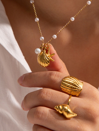 ネックレス パール シェル ヒトデ ビキニ バケーション シック ネックレス